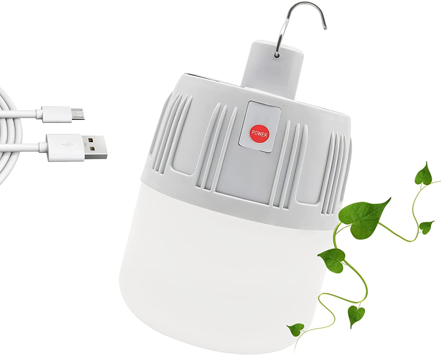 USB Rechargeable Solar Light LED Portable Emergency Sunlight Bulb 30W Waterproof Durable Energy Saving Lamp 7