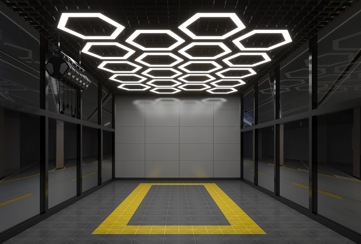 SS-HX-C503 Deformable Hexagonal Led Garage Work Home Ceiling for